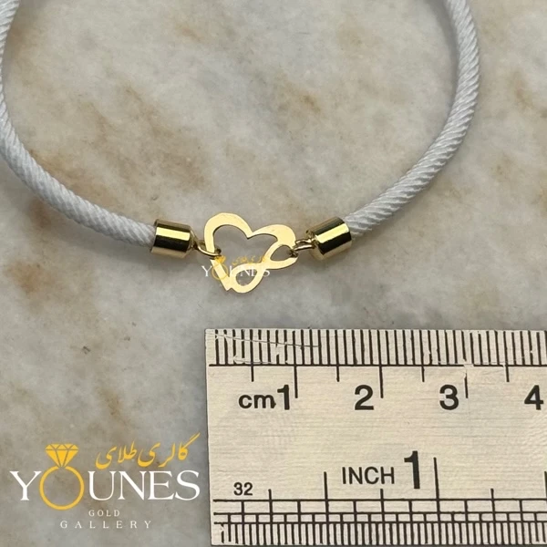 دستبند قلب و بینهایت طلا لیزری